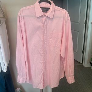 Men’s Polo by Ralph Lauren Pink Classic Fit Dress Shirt 17 34/35
